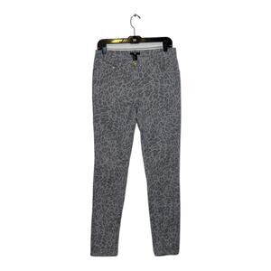 H&M gray animal print skinny jeans size 8